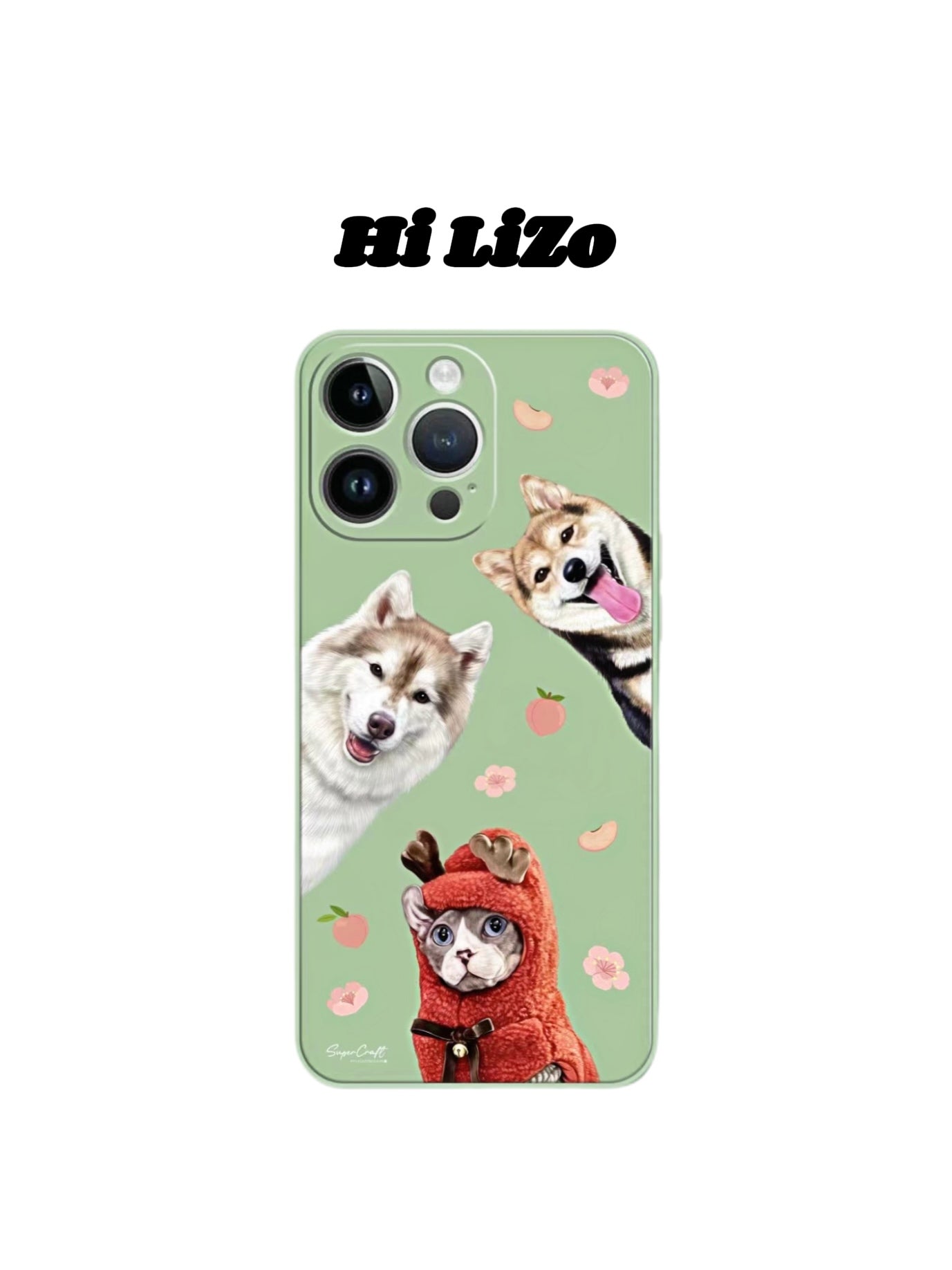 Custom Pet Portrait Phone Case – Personalized Dog & Cat Photo Cover