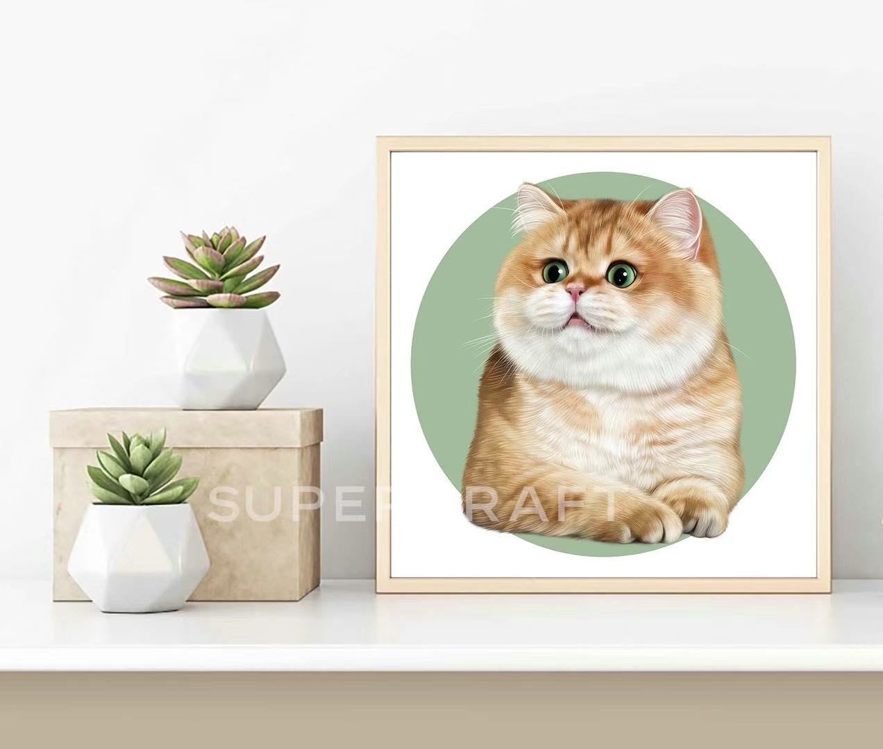 Custom Pet  Painting - Unique Hand-Painted Pet Portrait, Personalized Gift