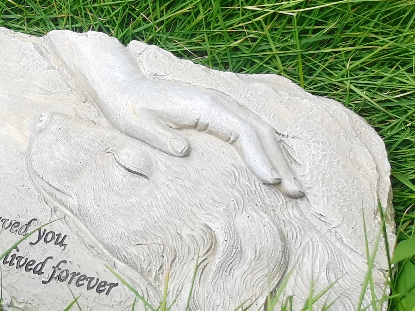 Pet Memorial Stone Customization – Personalized dog Grave Marker with Name, Dates, and Image