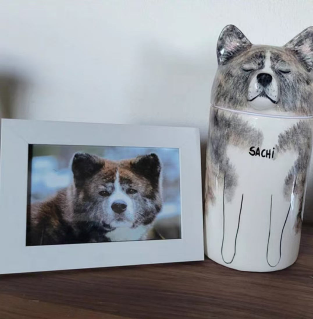 Personalized Pet Urn for Ashes - Custom Engraved Pet Memorial Box