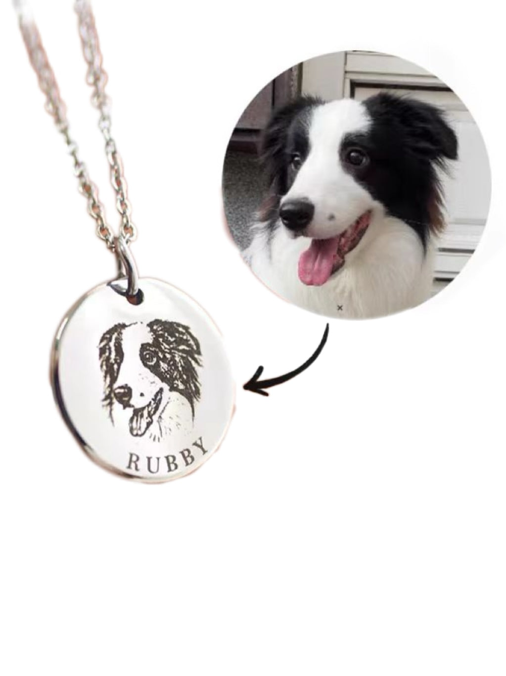 Custom Pet Portrait Necklace